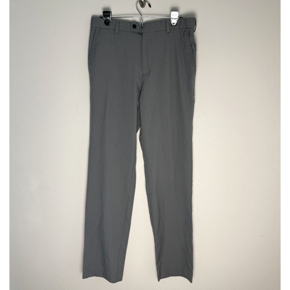Peter Millar Pant Mens 33/34 Gray Performance Chino Trouser Crown Sport READ Des